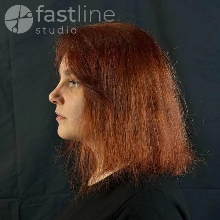 Тьмяний колір волосся, середня довжина, фото до та після